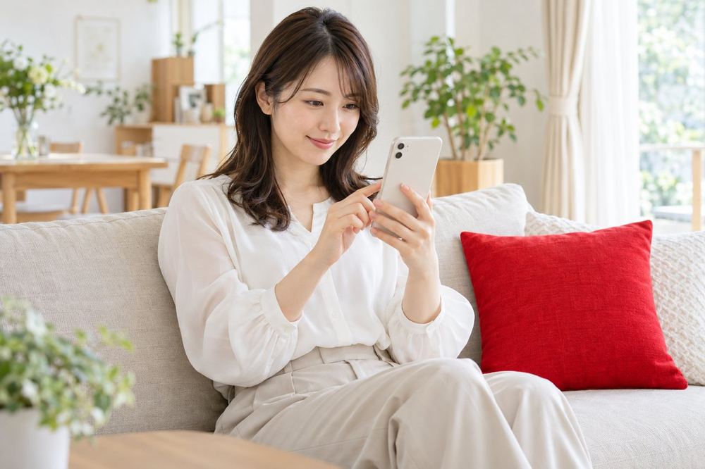 30代の男性がパソコンの前で公式ページを開き、確かめた内容をノートに書き留めている